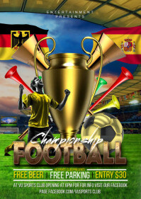 Soccer flyer A2 template