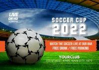 soccer flyer Postcard template