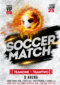 soccer flyer A4 template
