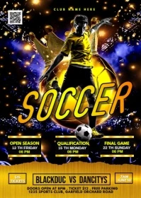 SOCCER FLYER A6 template