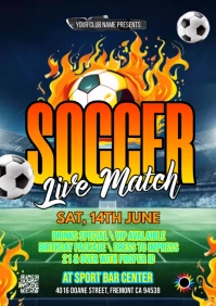 Soccer Flyer A5 template