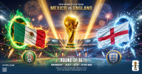 World Cup 2026 Match auf Facebook geteiltes Bild Template