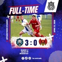 Soccer Football Match Result Full Time Instagram-Beitrag template