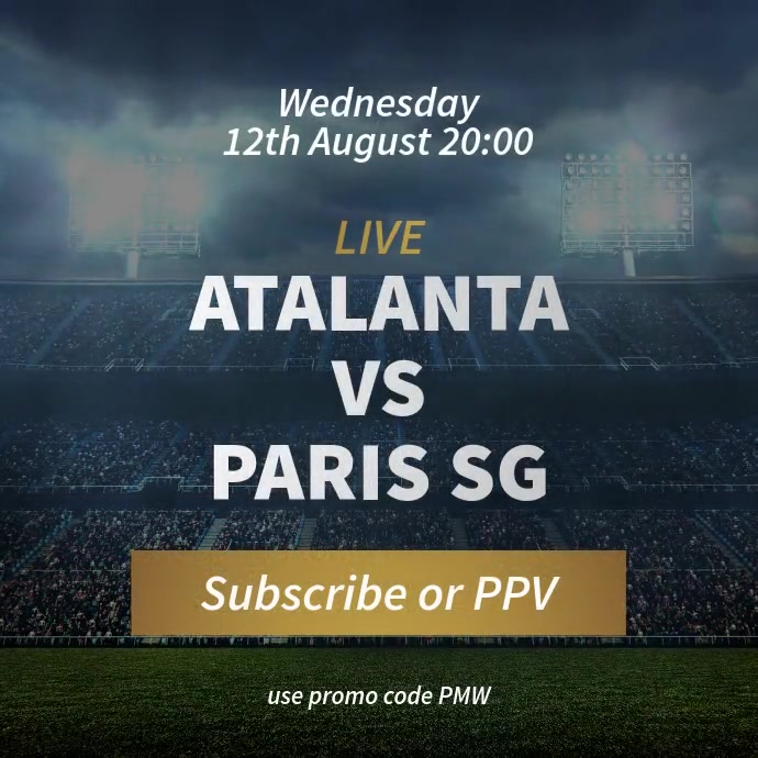 Soccer Football Match Stream Promotion Video Template | PosterMyWall