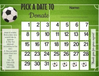 Soccer Fundraising Calendar Flyer (format US Letter) template