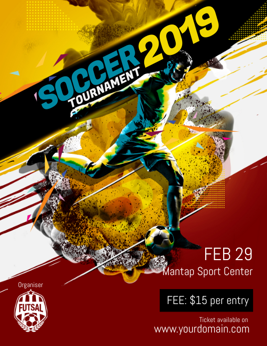 Soccer Futsal Football Tournament Flyer Poster Template Soccer Futsal Football Tournament Flyer Poster Template