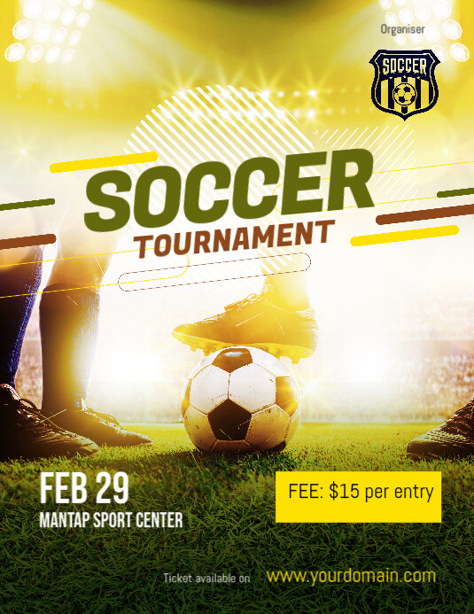 Soccer Futsal  Football Tournament Flyer Poster  Template  Soccer Futsal  Football Tournament Flyer Poster  Template