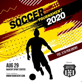 Soccer Futsal Football Tournament social Instagram Post template