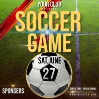 SOCCER GAME AD INSTAGRAM POST Template Square (1:1)