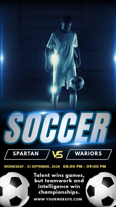 Soccer Game Event Instagram Reel template