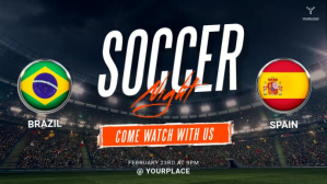 Soccer Game Live Video Ad template Facebook-covervideo (16:9)