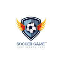 Soccer game logo template