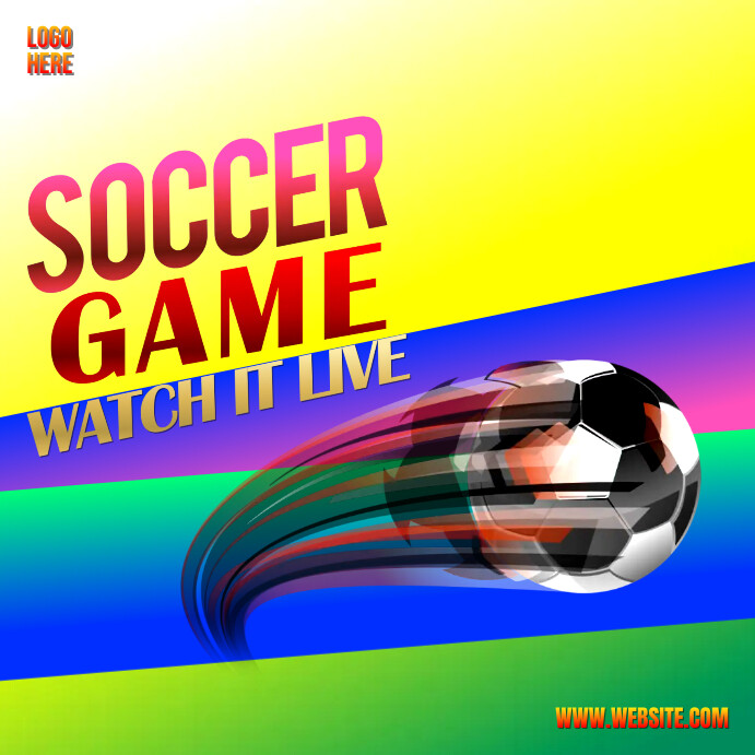 SOCCER GAME TEMPLATE. | PosterMyWall