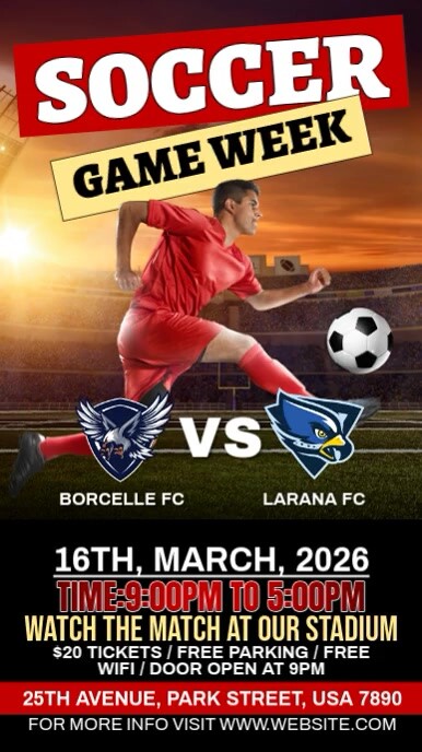 Soccer Game Week Instagram Reel template