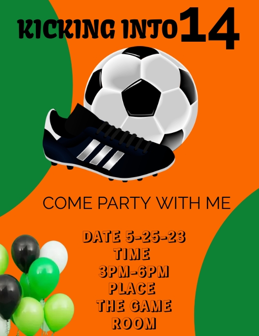 SOCCER INVITATION Template PosterMyWall SOCCER INVITATION Template PosterMyWall
