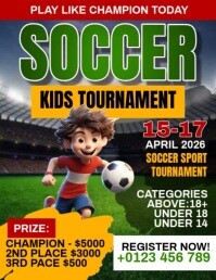 Soccer Kids Tournament Folder (US Letter) template