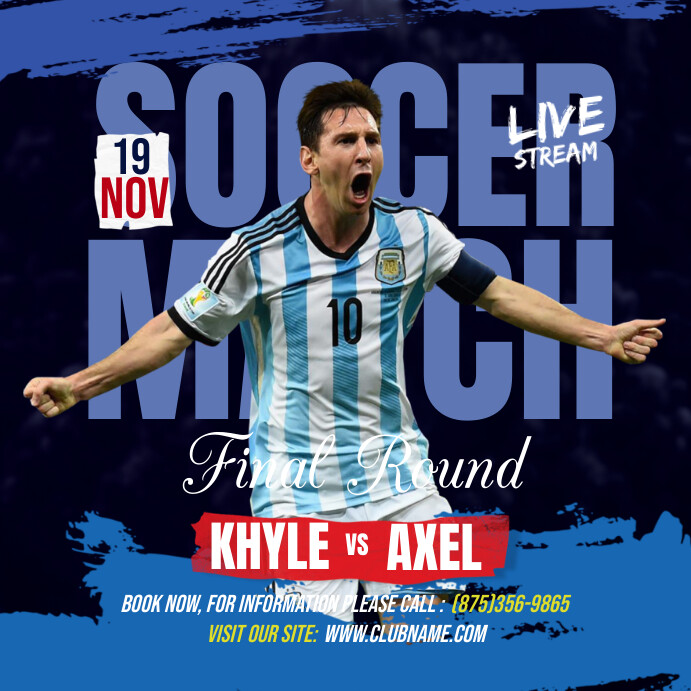 Soccer Match Ads Template | PosterMyWall