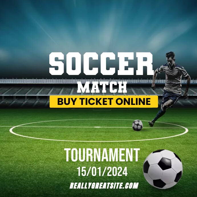 Soccer match announce Instagram post Template | PosterMyWall