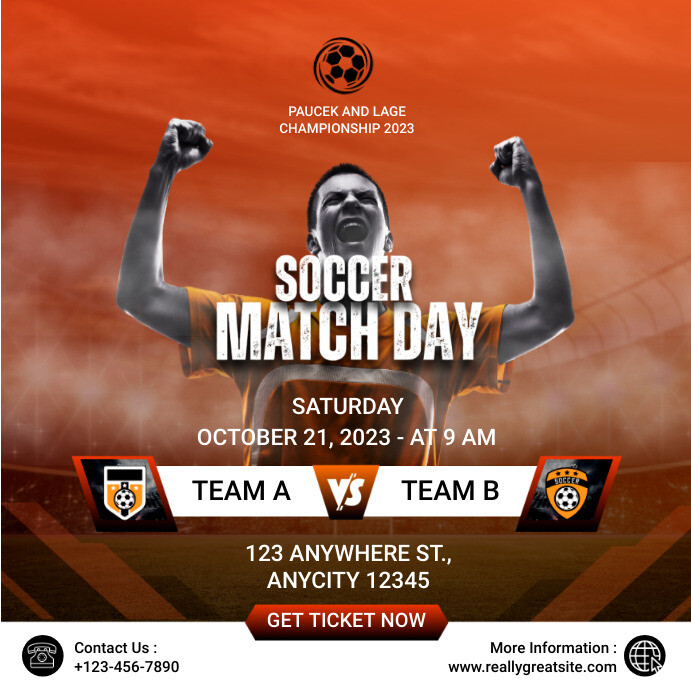 Soccer Match Day Template | PosterMyWall