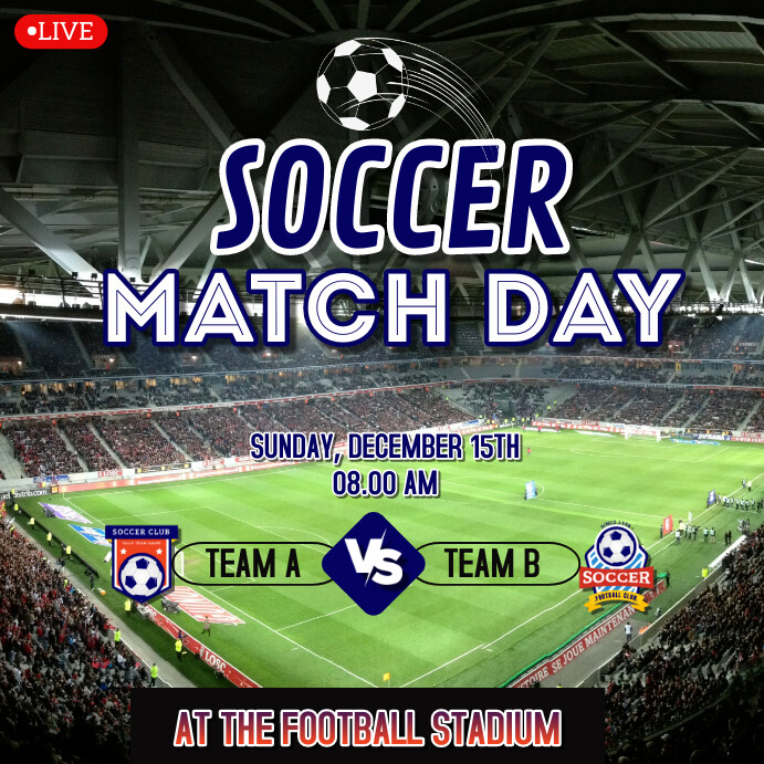 Copy of Soccer Match Day | PosterMyWall