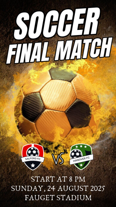 Soccer Match Day Instagram 快拍 template