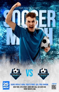 soccer match day flyer template Tabloid