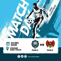 soccer match day instagram social media template