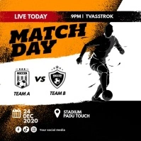 soccer match day instagram social media template