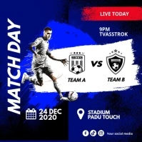 soccer match day instagram social media Wpis na Instagrama template
