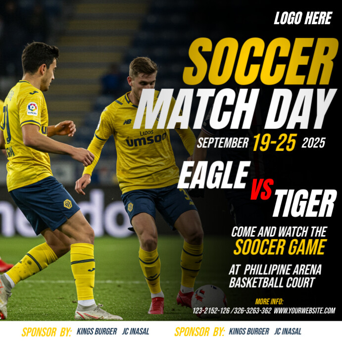 Soccer Match Day Instagram Ad Template | PosterMyWall