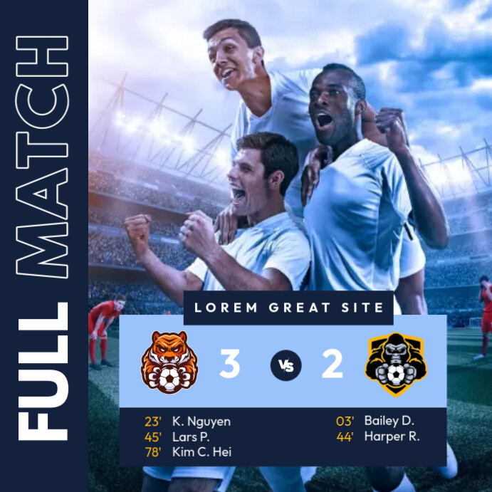 soccer match day template PosterMyWall