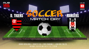 soccer match Twitter Post template