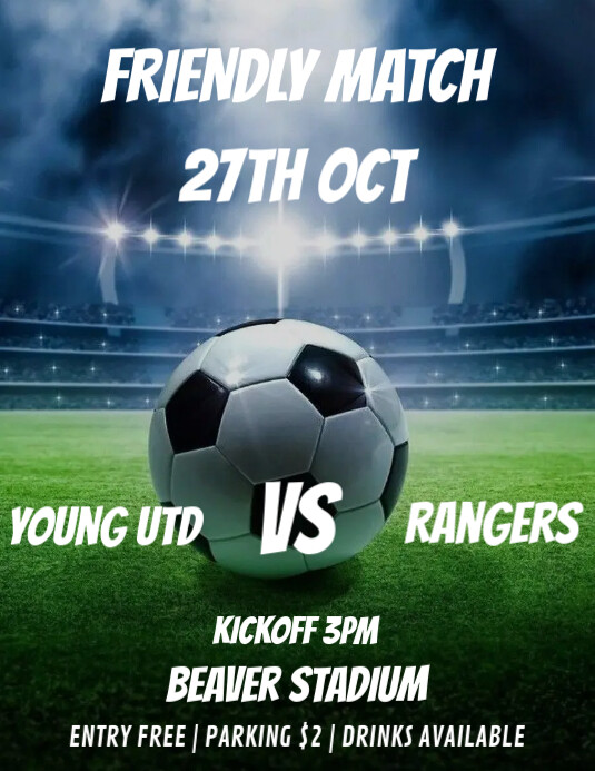 Copy of Soccer MATCH | PosterMyWall