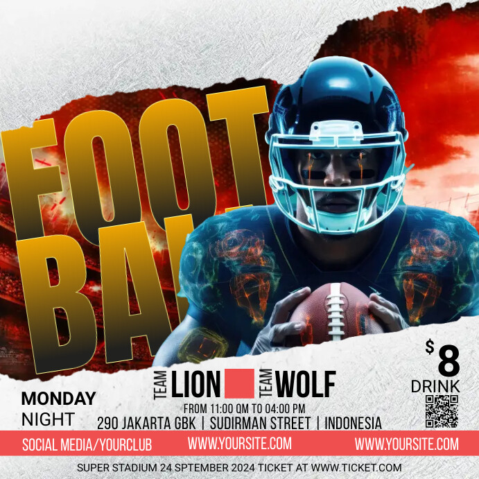 Plantilla de soccer match design | PosterMyWall