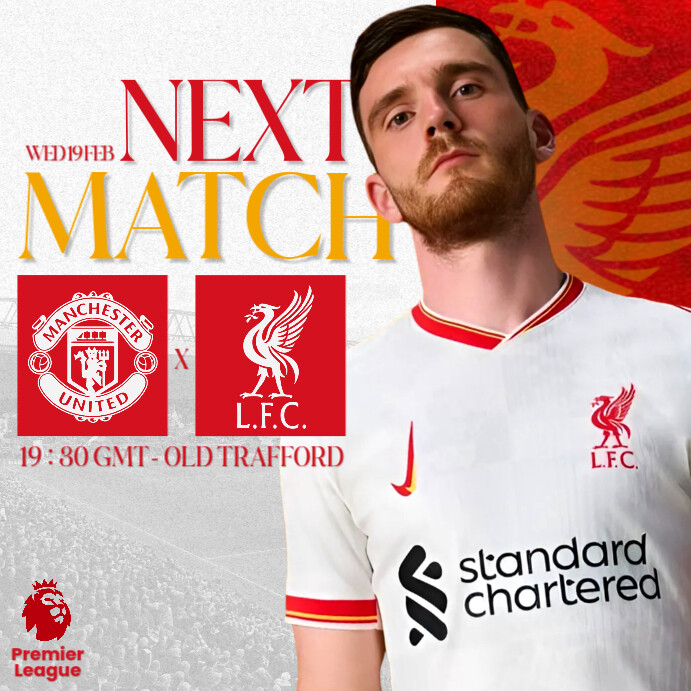Copy of Soccer Match Fixture Instagram Post Design | PosterMyWall