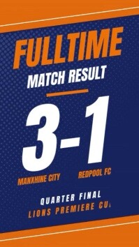 Full Time Match Graphics Full Match Template | PosterMyWall
