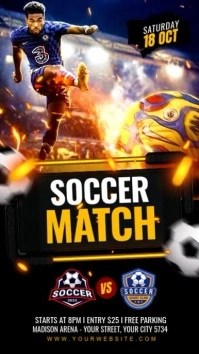 Soccer match post template Instagram Story