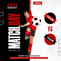 白色 Soccer Match Event Квадрат Template