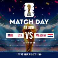 Purple Soccer Match Instagram-bericht Template