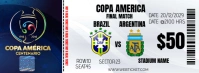 Soccer Match Ticket Facebook Cover Photo template