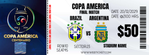 Soccer Match Ticket Facebook Cover Photo template