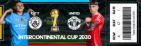 Soccer Match Ticket Design Templates Banner 2' × 6'