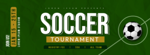 Soccer Match Tournament Green Facebook-Cover template