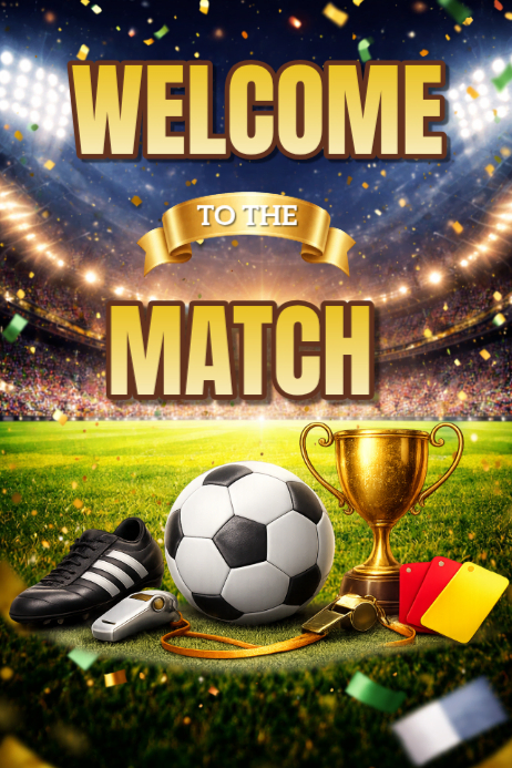 Soccer Match Welcome Posters Template | PosterMyWall