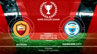 Soccer Match with Big Logo style Digitalanzeige (16:9) template