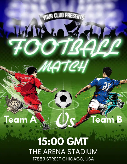 Soccer MATCHDAY Template PosterMyWall Soccer MATCHDAY Template PosterMyWall