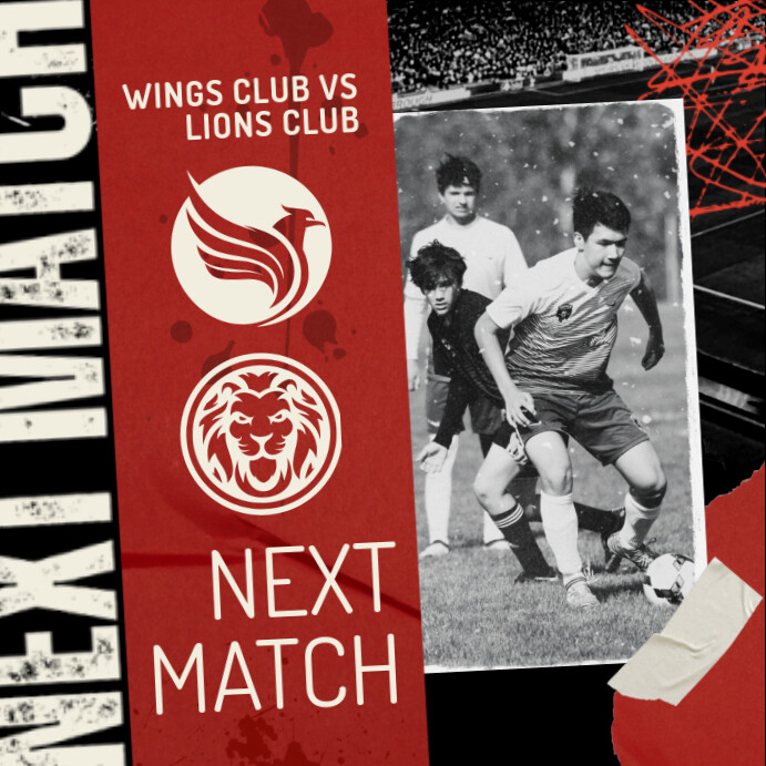 Copy of Soccer Next Match Instagram Post Design | PosterMyWall