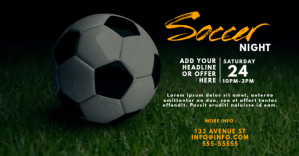 Soccer Night Facebook begivenhed cover template