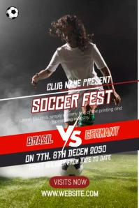 Soccer Pinterest Graphic template