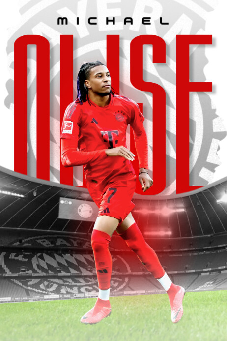 Soccer Player Poster Design Flyer Cartaz template